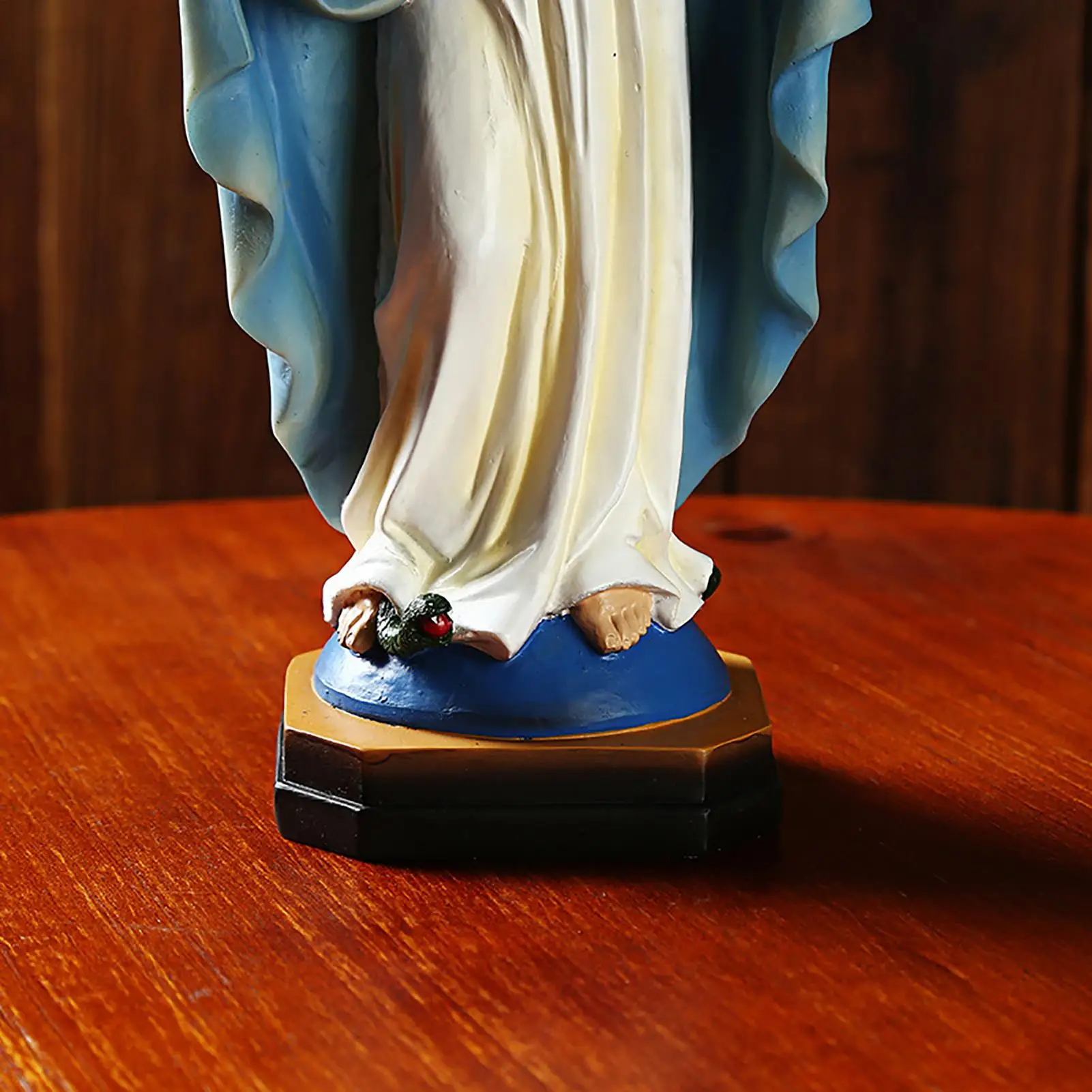 Estatua de la Virgen María, estatua de madre, estatua artesanal de poliresina, estatuilla de Nuestra Señora de la Grace de colores, regalos religiosos católicos 8,8