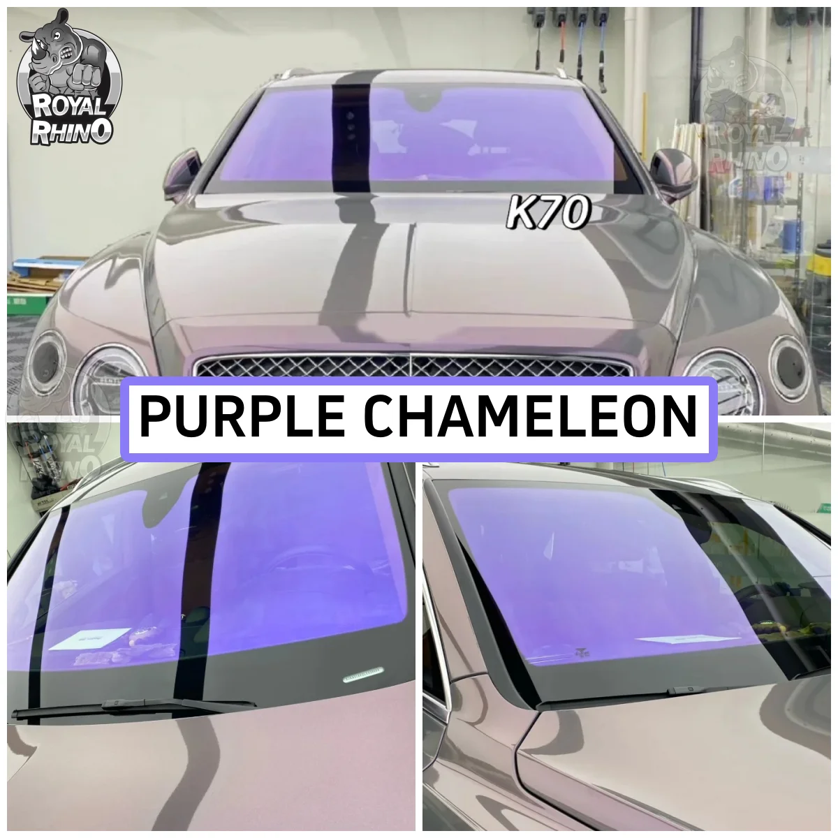 

Chameleon Film Purple PET Self Adhesive UV Rejection Color Change Car Window Tint 80%VLT Windscreen Window Solar Tint Film