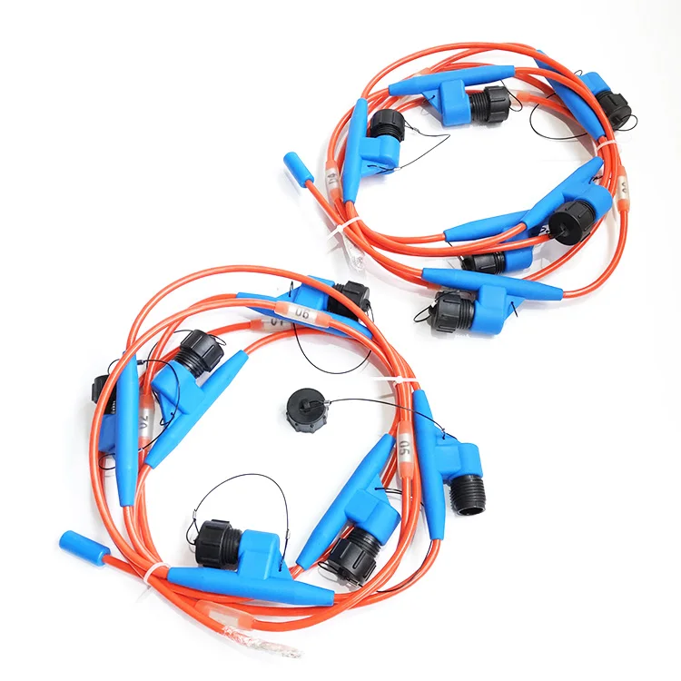 6 Channels Seismic C  le with KCK Female Connector Take-out Without Connector Interval 0.8 Meters