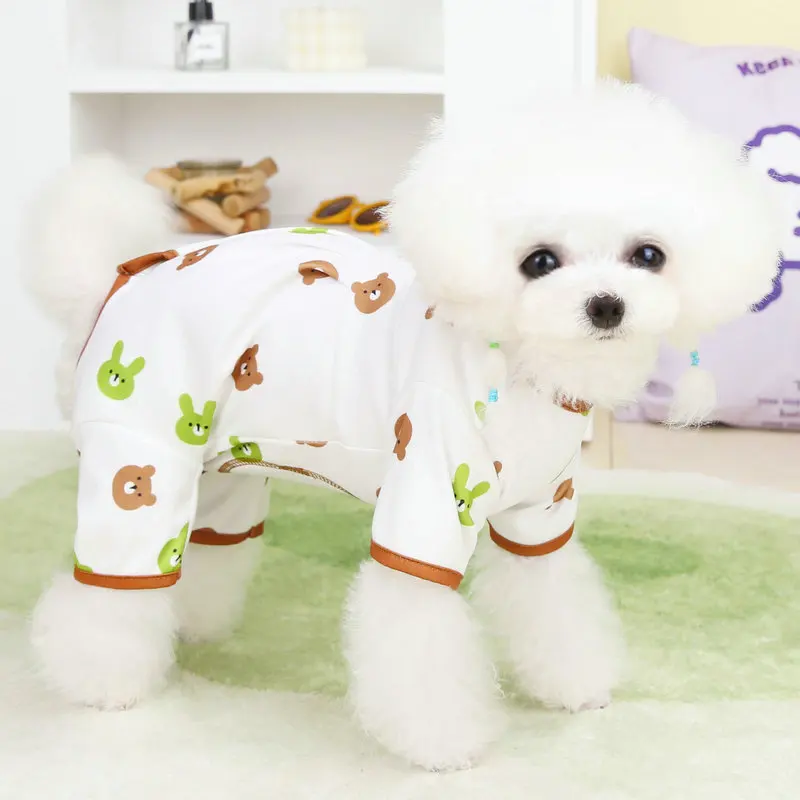 Dog Jumpsuit Spring Summer Pet Warm Clothing Puppy Sweatshirt Dog Clothes for Small Dogs Chihuahua Costume Cotton Dog Pajamas