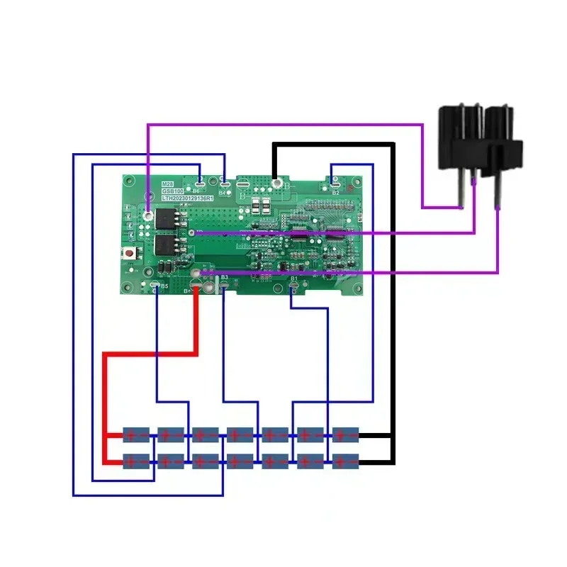 M28 akumulator litowo-jonowy obudowa z tworzywa sztucznego płytka drukowana zabezpieczająca przed ładowaniem obudowy PCB dla Milwaukee 28V Box