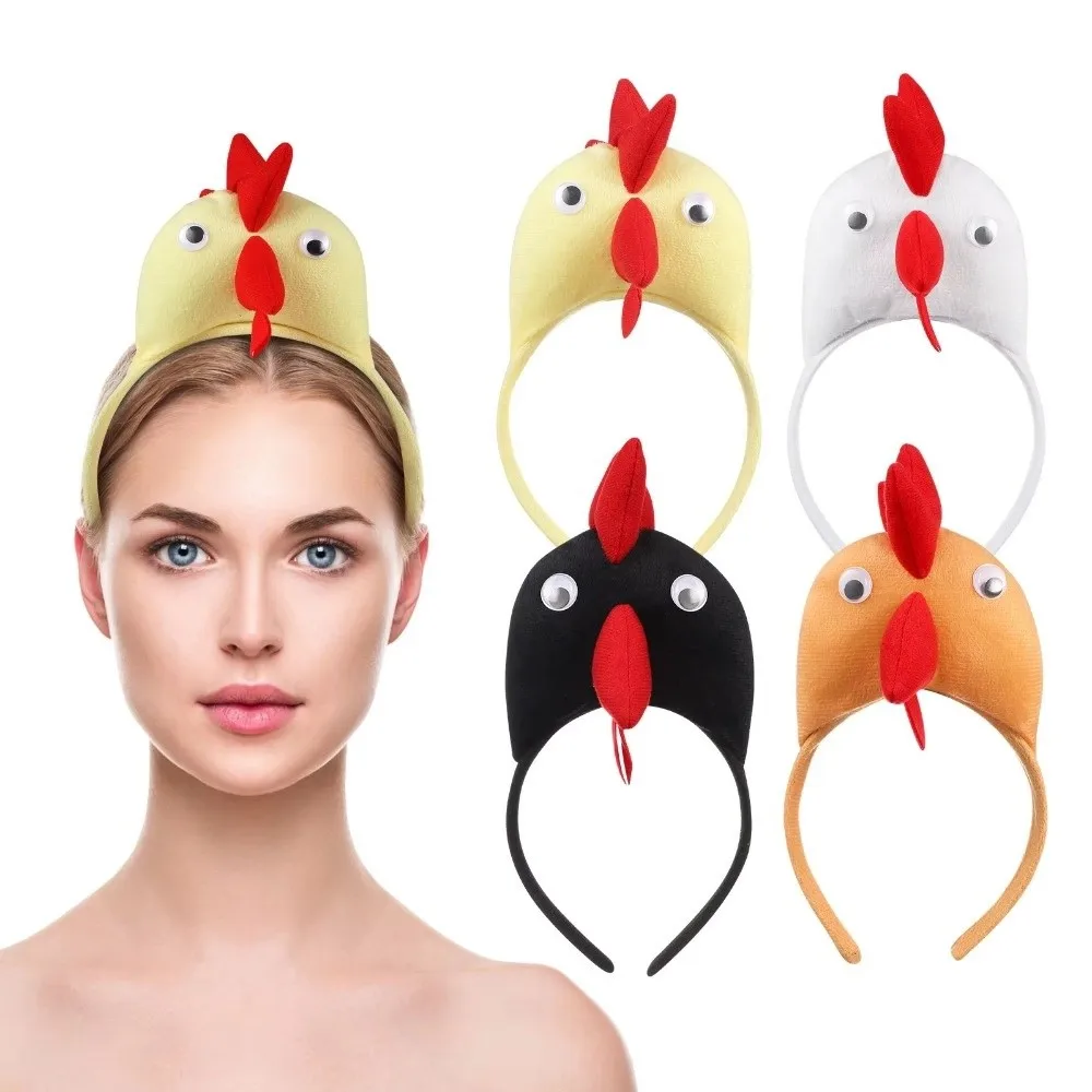Decorative Cartoon Chicken Headband Funny 3D Chick Headwear Adorkable Cute Novelty Headband Festival