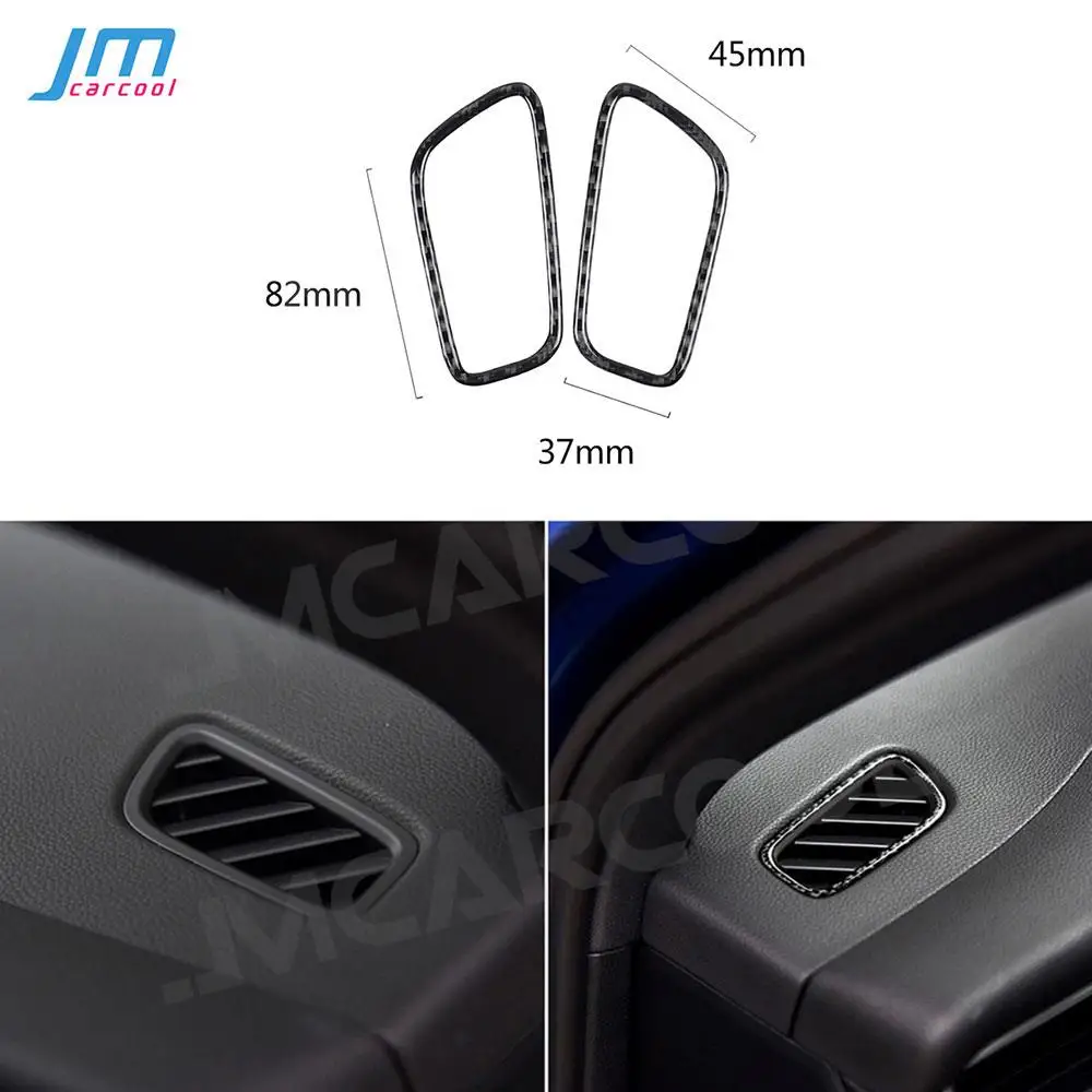 

Car Instrument Dashboard Side Outlet Air Vent Carbon Fiber Trim Frame Cover Stickers For Porsche Macan 2015-2018