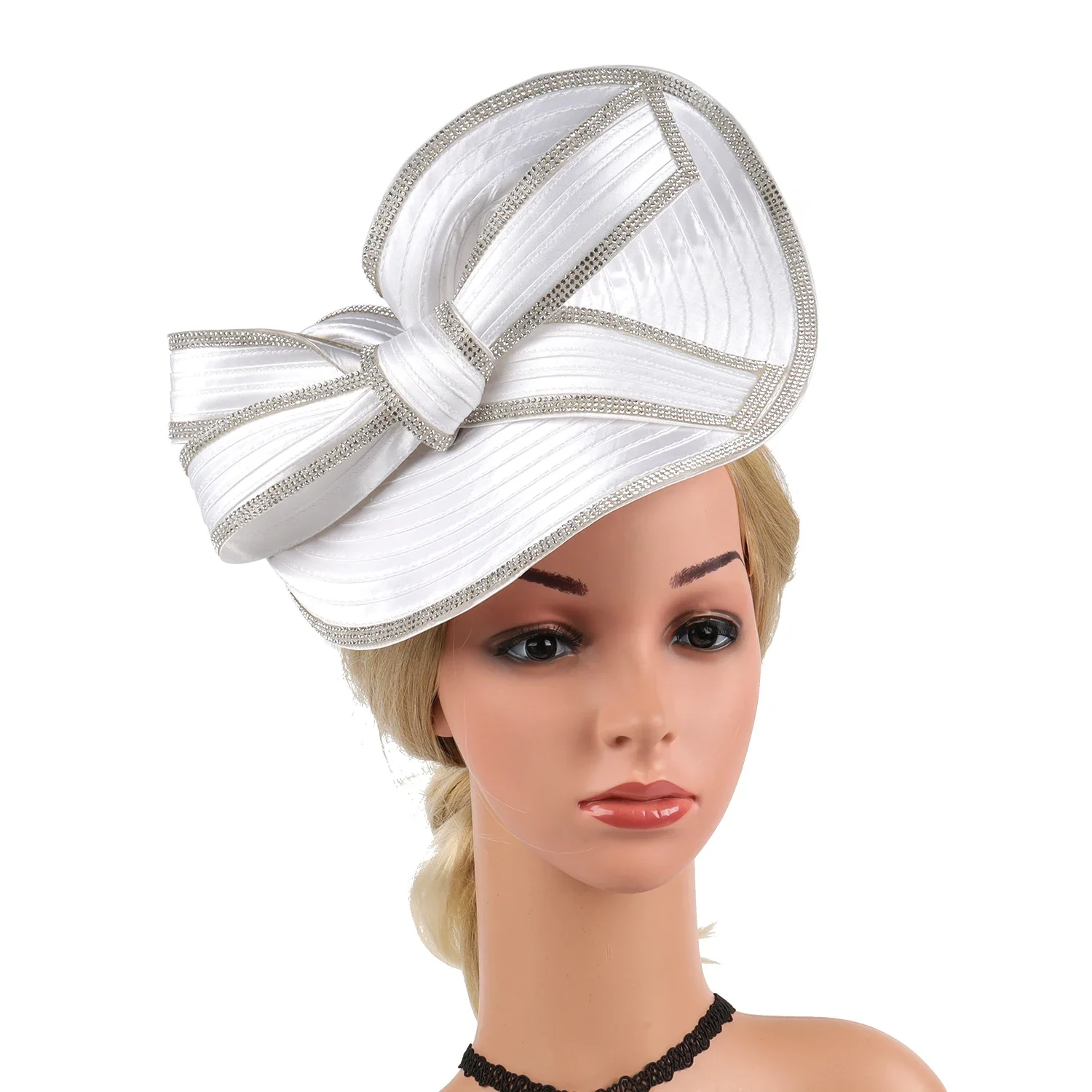 Wpmen Fascinators Millinery Hat Party Wedding Hat Wide Brim Fedora Kentucky Derby Headpiece Church Hair Accessories Headwear