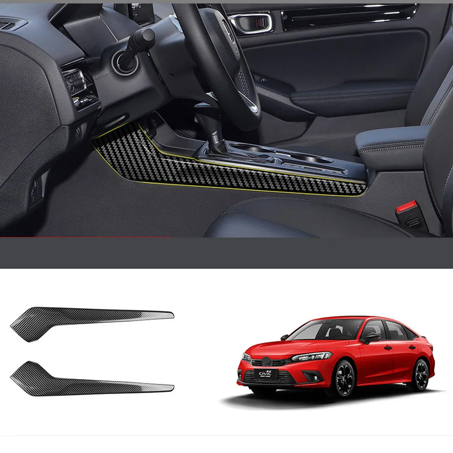 Fit For Honda Civic 11th Gen 2022 2023 2024 Car Central Control Side Strip Gear Panel Cover Anti-scratch Anti-dirty Mat