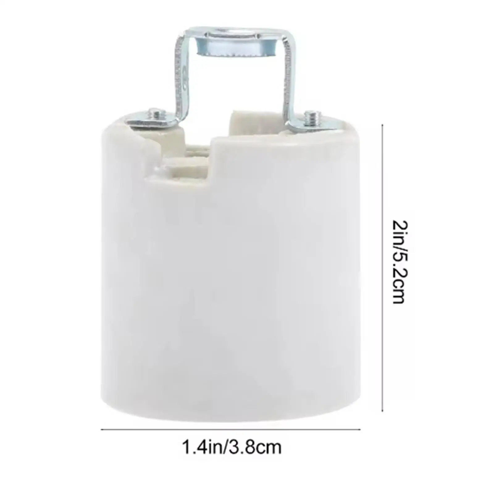 Elegant White Ceramic Heat Lamp Holder Stable E26 Socket Bracket for Indoor Office Illumination
