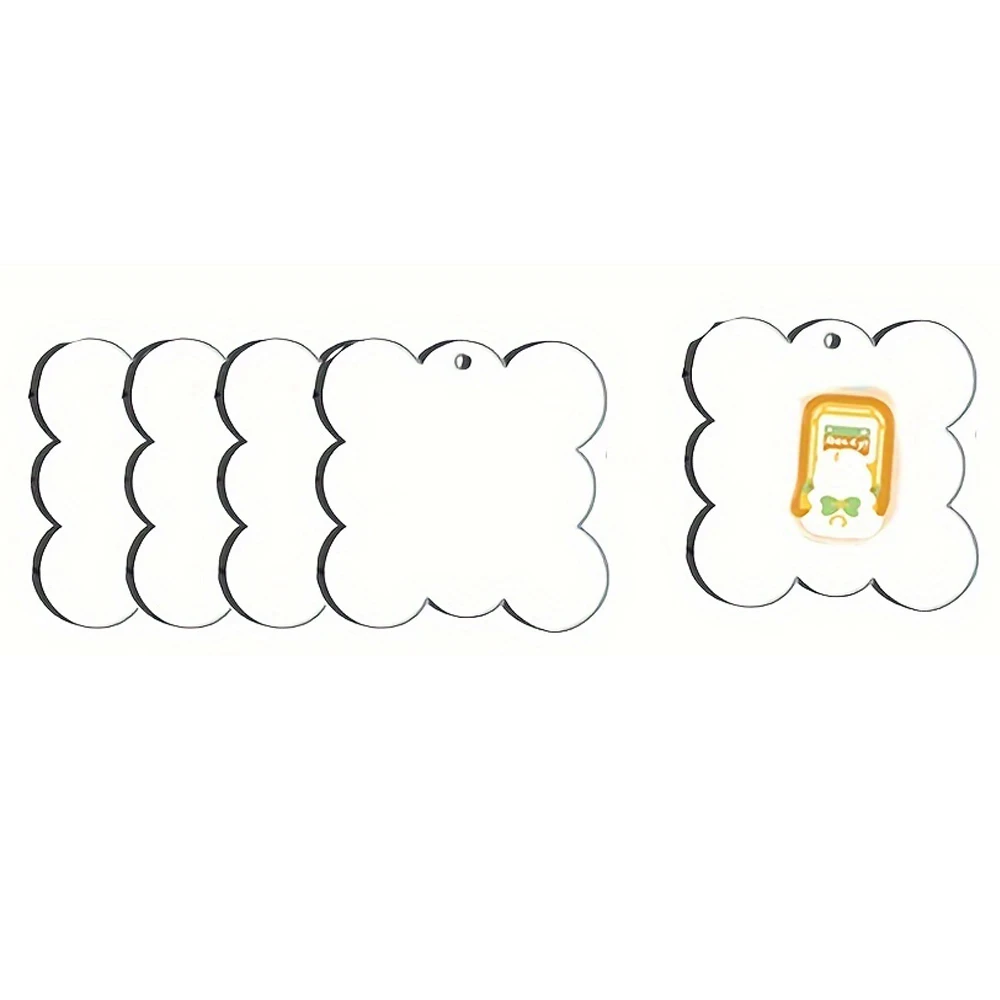 

Various Transparent Geometric-Shaped Acrylic Pendants Keychains DIY Handicraft Decorations Freely Designed Key Chains Creative C