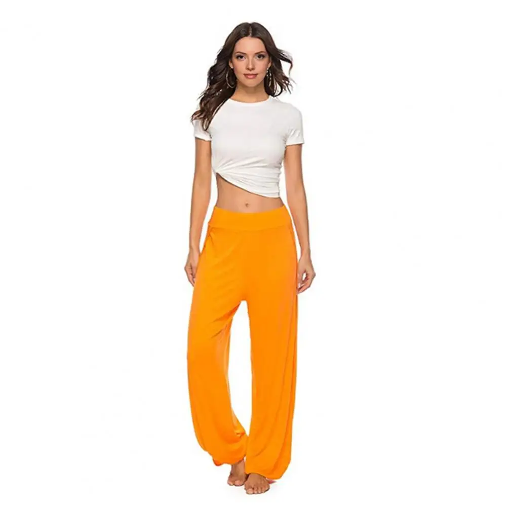 سراويل يوجا عصرية للسيدات بخصر عالٍ وفتحة واسعة الساق سراويل هارين سراويل رياضية غير رسمية متينة مجوفة ملابس منزلية للصالة الرياضية #3