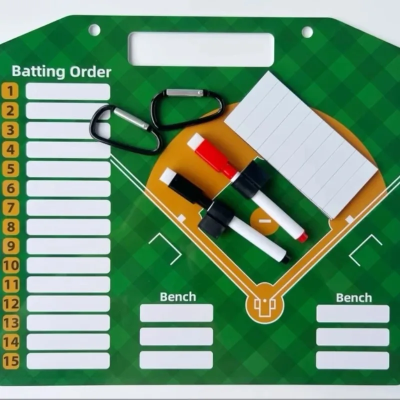 Baseball Tactic Board PVC Wear-resistant Portable Coaching Clipboard Baseball Training Competition Coach Gear Strategy Board