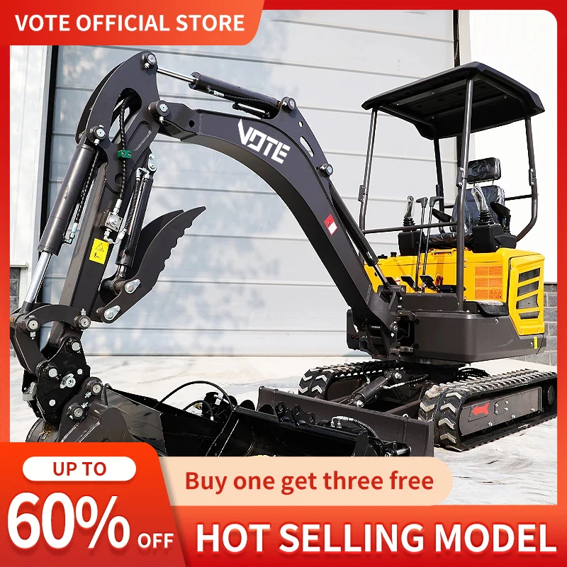 Mini Micro Excavator 1 Ton 2 Ton Mini Excavator EURO Are Widely Used In Construction 1000kg  Small Digger Garden Home customized