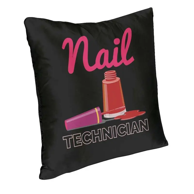 Technician Nail Polish Cushion Cover 40x40cm Soft Velvet Modern Pillow Cases Living Room Decoration Double Sided Print