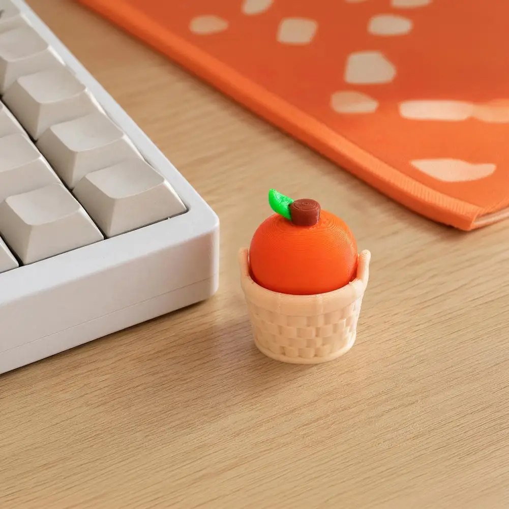 Kids Stress Relief Tool 3d Printed Fruit Fidget Clicker Toy Miniature Press Button Toy Cute Fruit Basket Stress Relief Desk