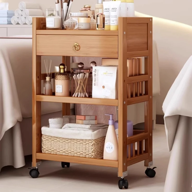 معدات الحلاق لاش صالون عربة ماكياج باديكير أدراج Nanzhu صالون عربة عربة العمل أثاث الوشم Carrito سبا Lstc