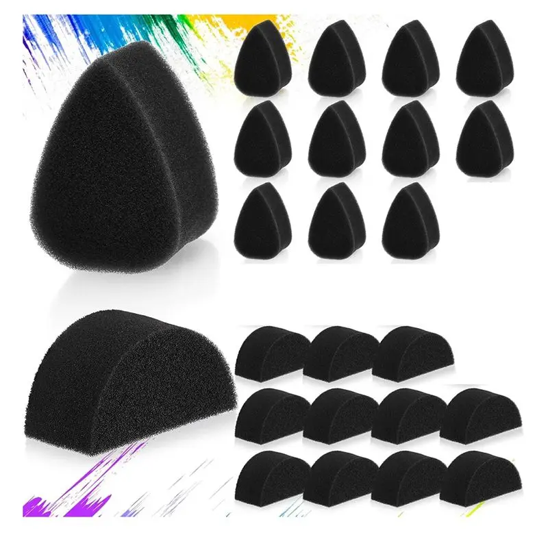 ABUY 24 Pcs Face Paint Sponge Petal Oval & Semicircular Face Painting Sponges High Density Face Painting Supplies