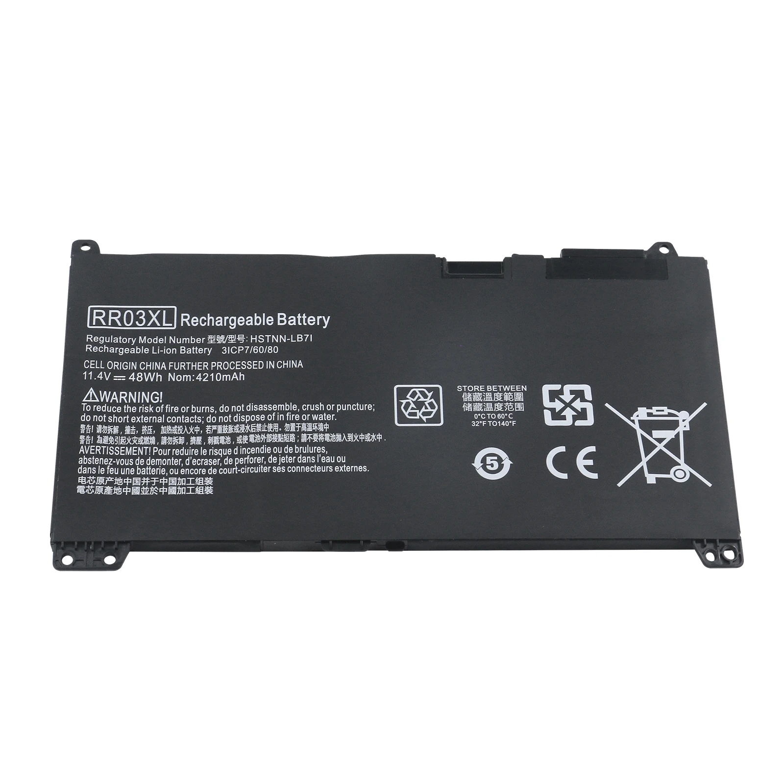 SHUOZB RR03XL Laptop Battery For HP ProBook 430 440 450 455 470 G4 series HSTNN-PB6W HSTNN-UB7C HSTNN-LB71 851477-832 11.4V 48WH