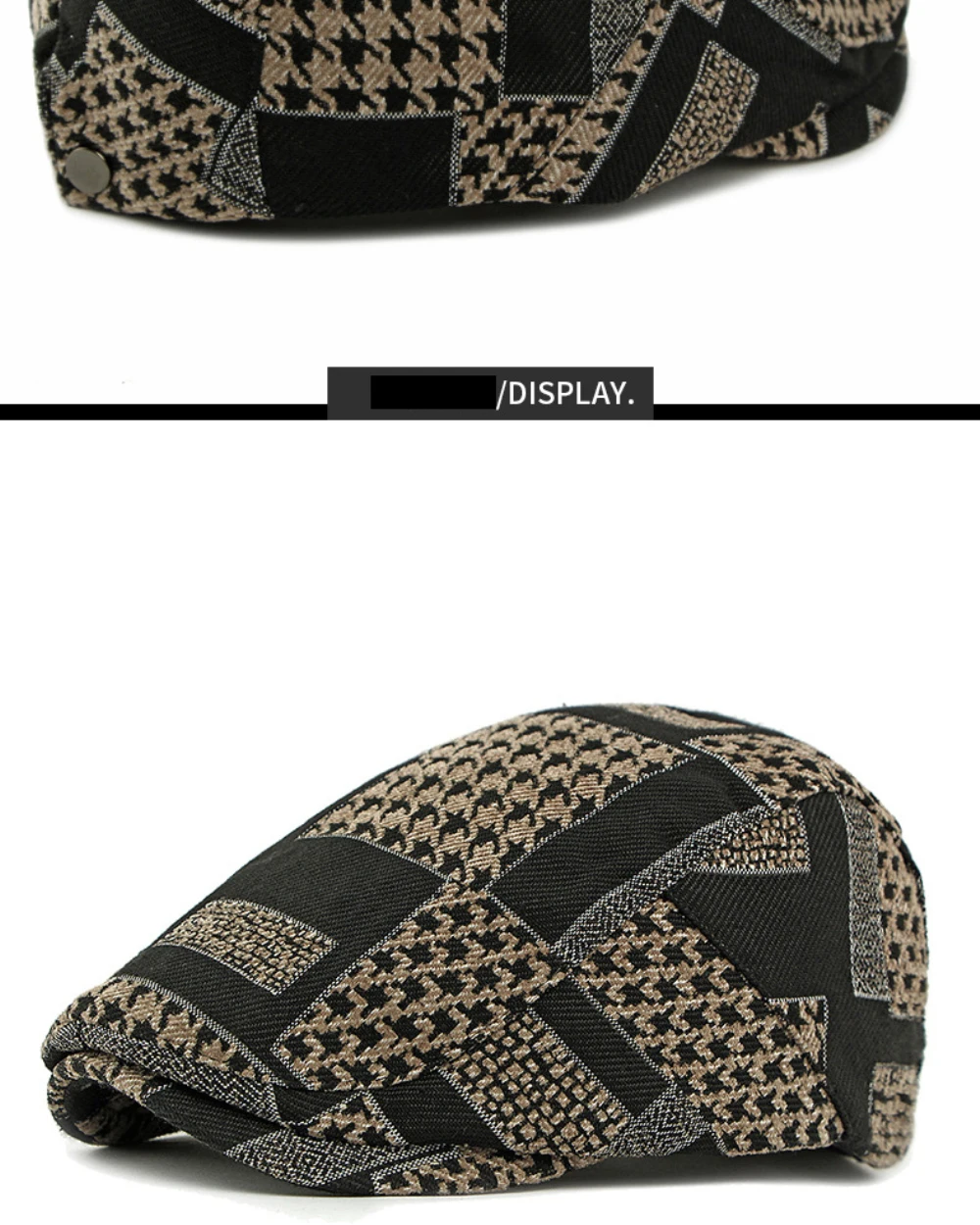 HT4882 Herren Berets Frauen Vintage Plaid Künstler Maler Baskenmütze Hut Neue Herbst Winter Baskenmütze Kappe Männlich Weiblich Einstellbare Ivy Flache Kappen – Detail 11