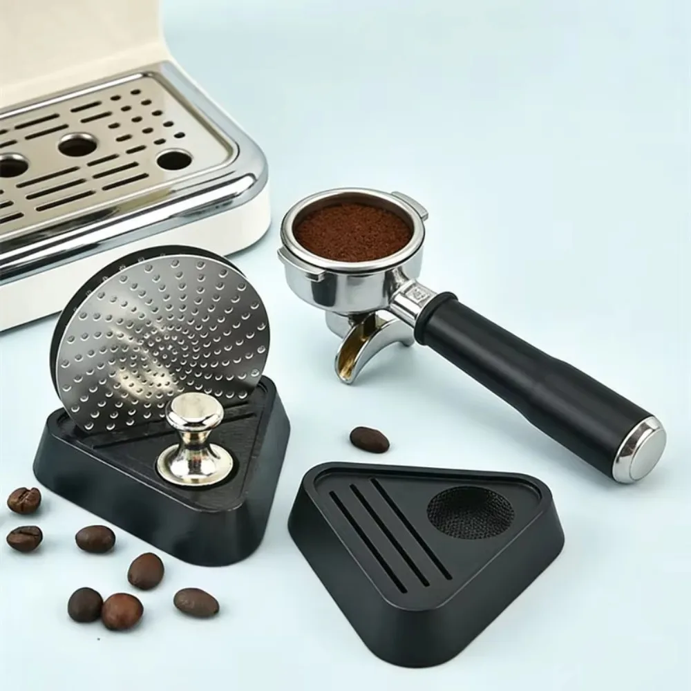 Triangular 51/53/58 MM Coffee Grounds Screen Stand Professional Drop-proof Espresso Grounds Screen Holder Reusable Stable Base