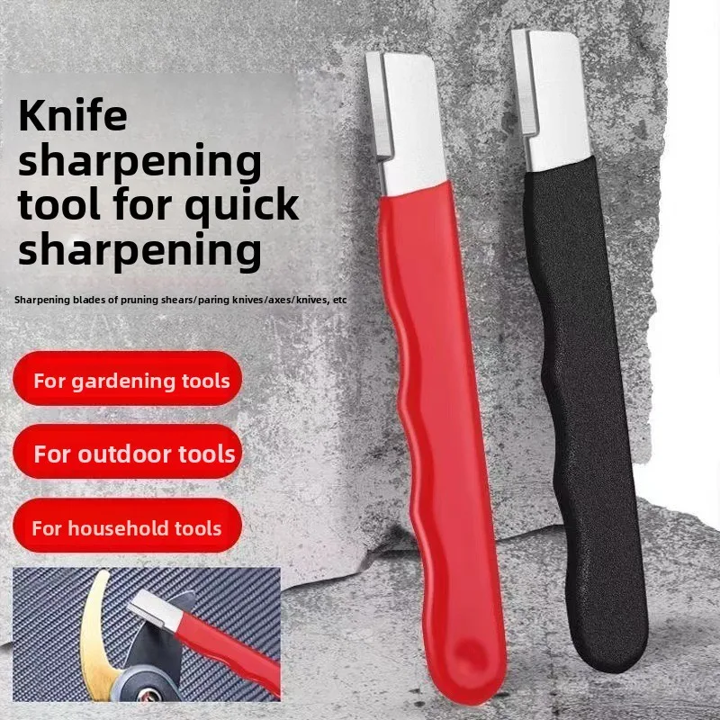 Professional Kitchen Knife Sharpener - Tungsten & Diamond Ceramic Sharpening Stone for All Blades, Including Garden Shears