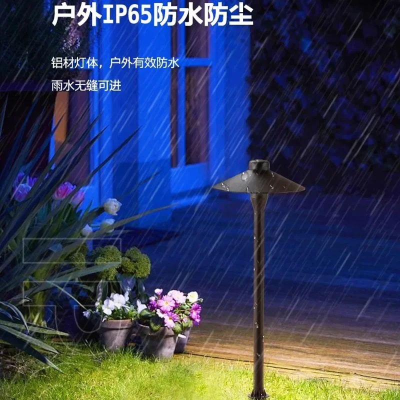 Creative Personalized Lawn Lamp Outdoor Villa Courtyard Community Landscape Waterproof Lawn Practical Simple Floor Lamp Black