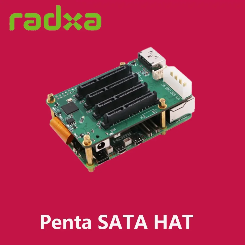 Imagem -02 - Chapéu Penta Sata para Raspberry pi e Rock Series Rock 5c5a4 A+3a3c