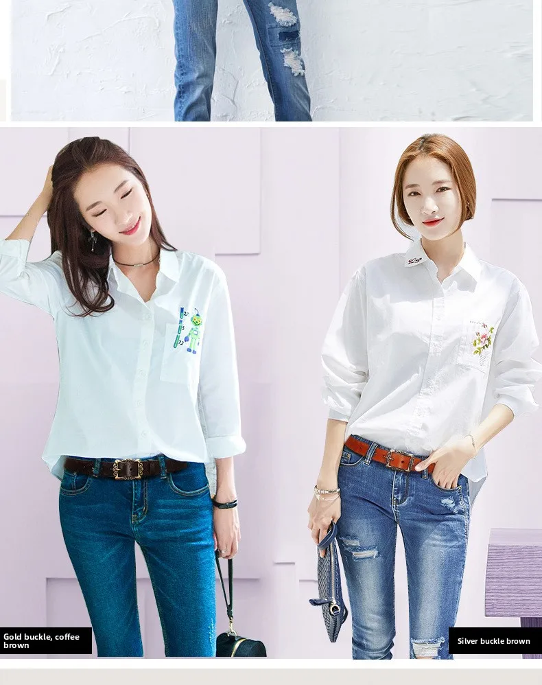 Women's Leather Belt Simple Versatile Korean Leather Wide Belt for Women Decorative Casual Fashion Student Jeans Belt Trendy