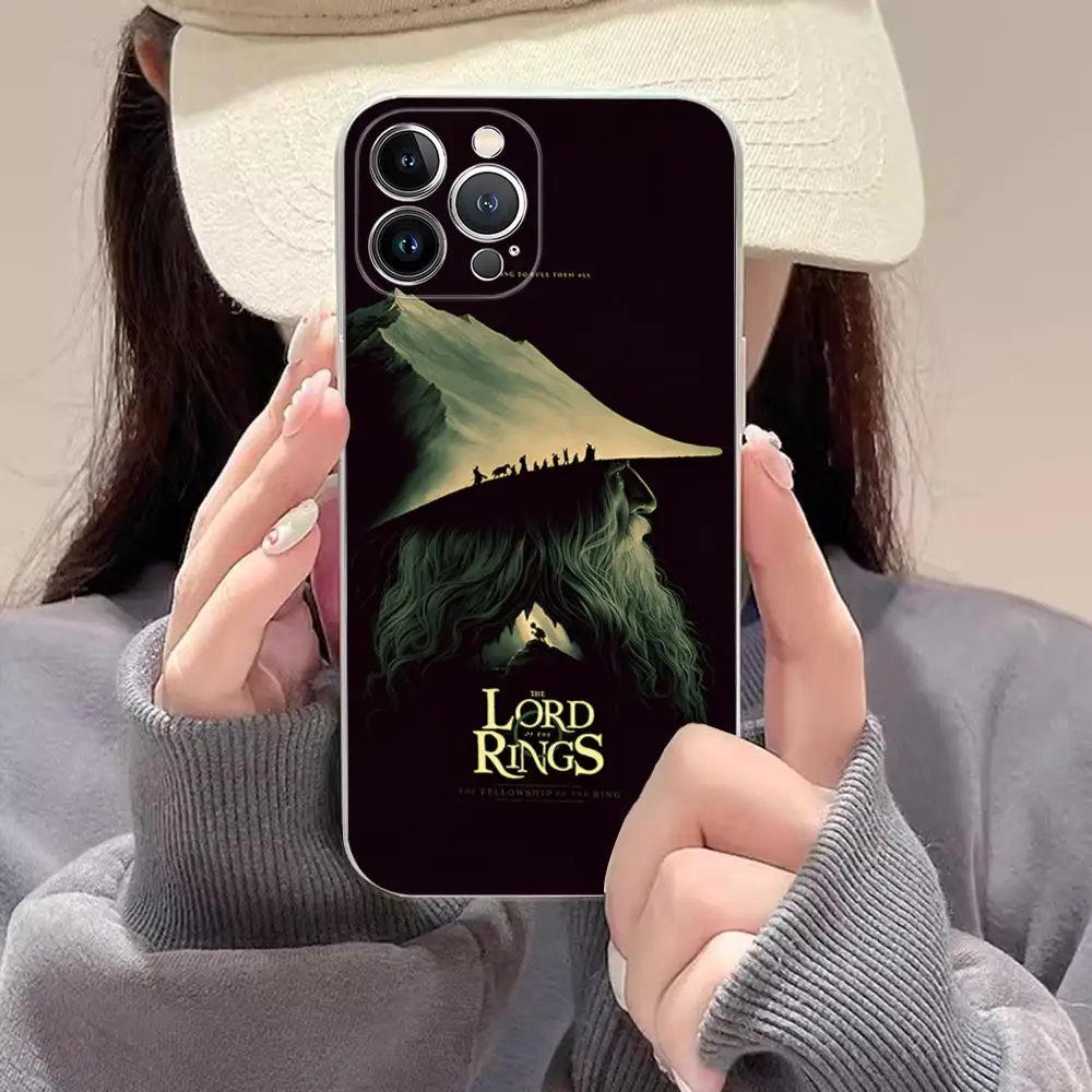 The L-Lord of the R-Rings Phone Case Silicone Soft for iphone 15 14 13 12 11 Pro Mini XS MAX 8 7 6 Plus X XS XR Cover