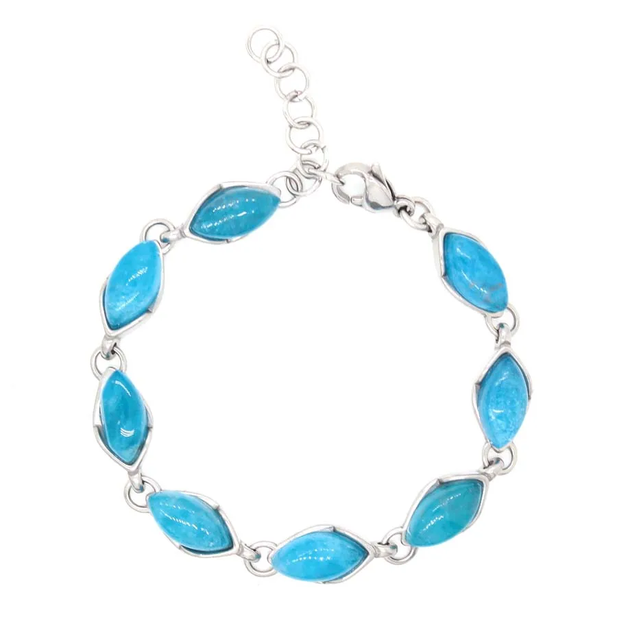 Charms Natural Healing Crystal Horse Eye Stone Bracelets For Women Amethyst Blue Apatite Quartz Choice Girls Bracelet Jewelry