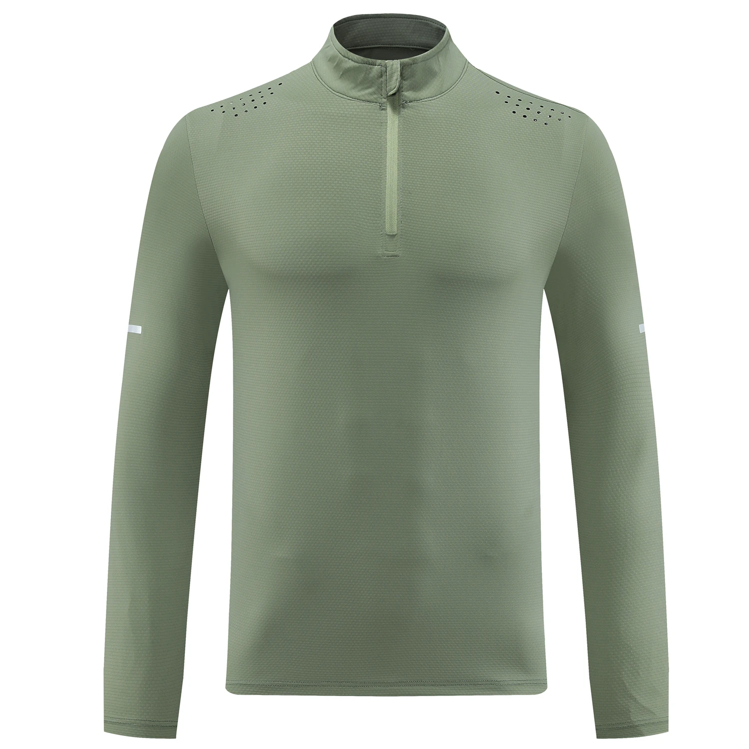 Mens Long Sleeve Athletics Running Shirts Cool Punched Tops Outdoor Sport Fitness Shirt Clothing Reflective Quick Dry Breathable