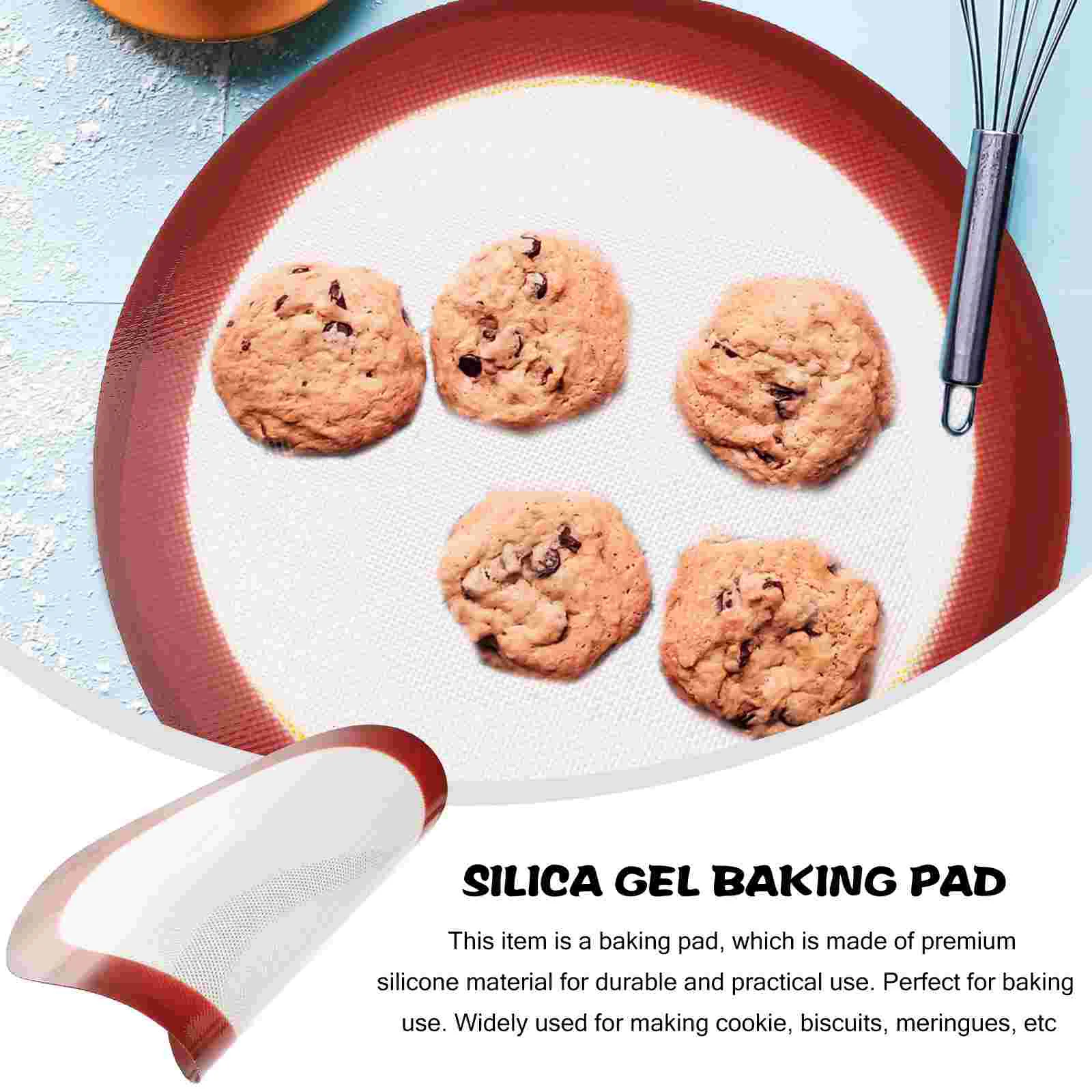 Toaster Oven Baking Mat Silicone Round Baking Pads Pizza Non-stick Heat Resistance Biscuit Baking Liners Kitchen