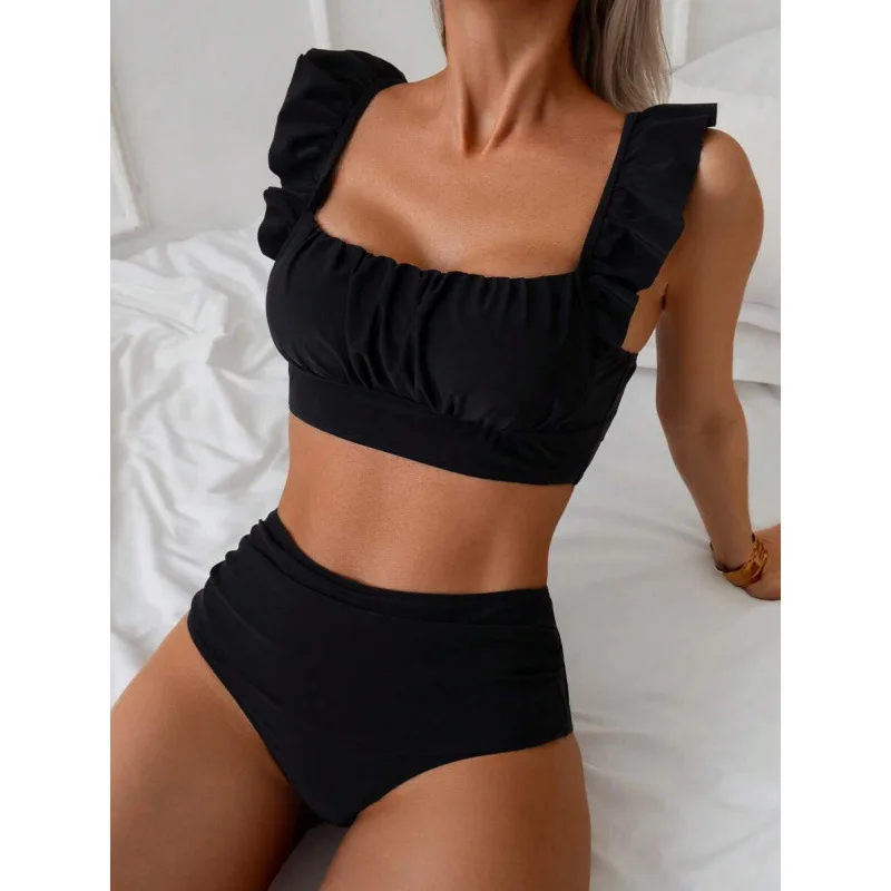 

Повседневные брюки Ruffle Bikini U 33118 нейтрального стиля для женщин, весенний сезон, 100% комфортная повседневная одежда из других материалов