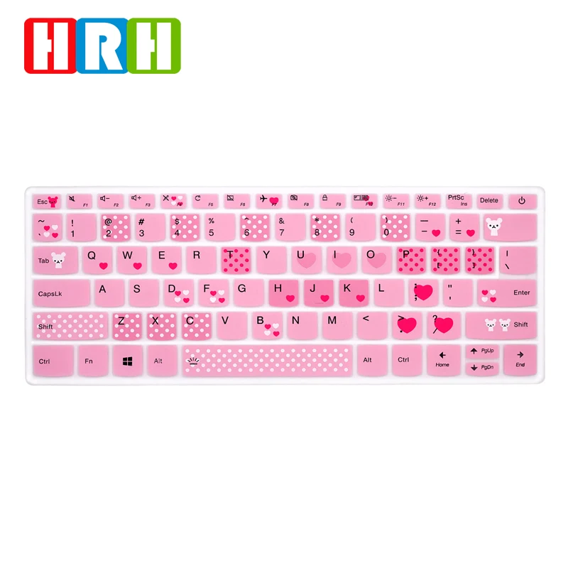 

HRH Stylish Design Silicone Keyboard Covers Keypad Skin Protector Protective Film For Lenovo Xiaoxin cao7000-14/15,yoga 720-15