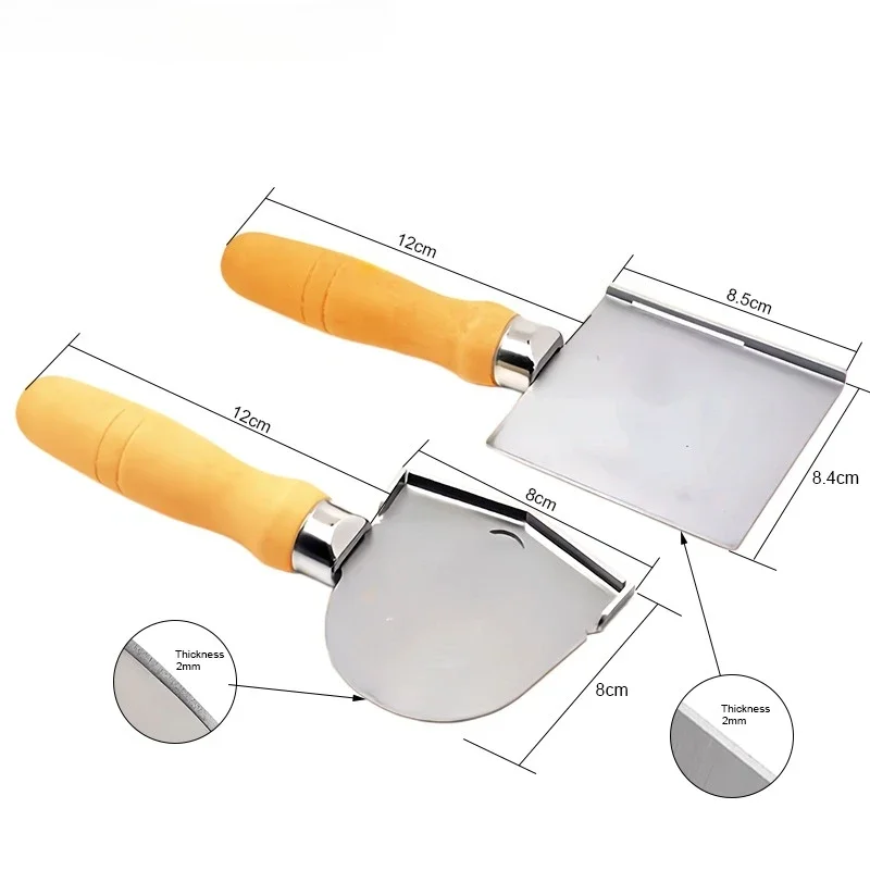 Dental Wax Spade Shovel Oral Full Denture Processing Wax Dentistry Hot Wax Board Stainless Steel Square & Semi-Circular