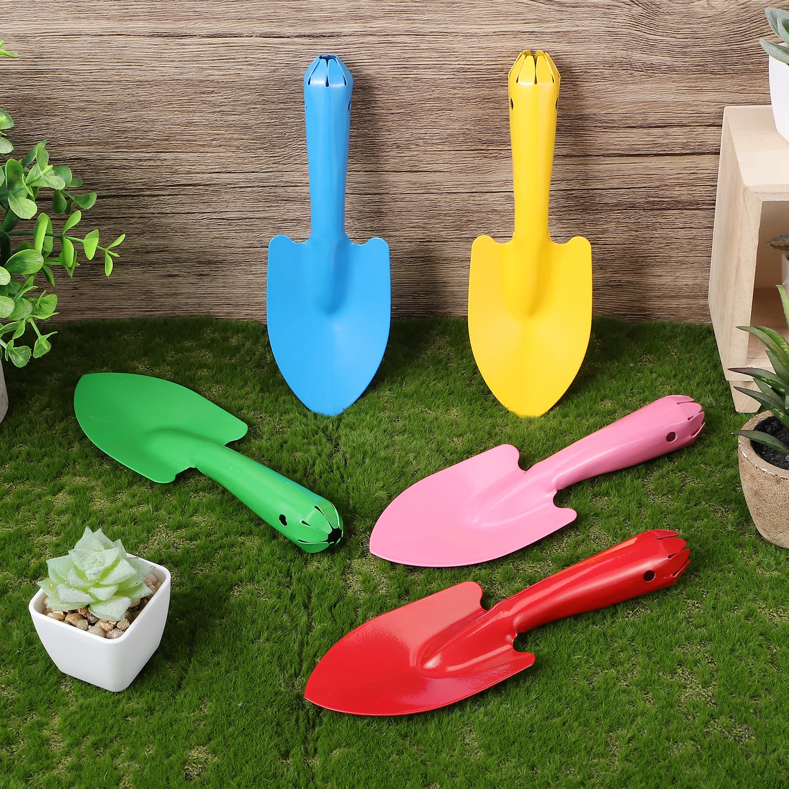 

5Pcs Durable Outdoor Gardening Shovel Colorful Mini Hand Tools for Soil Transplanting and Planting