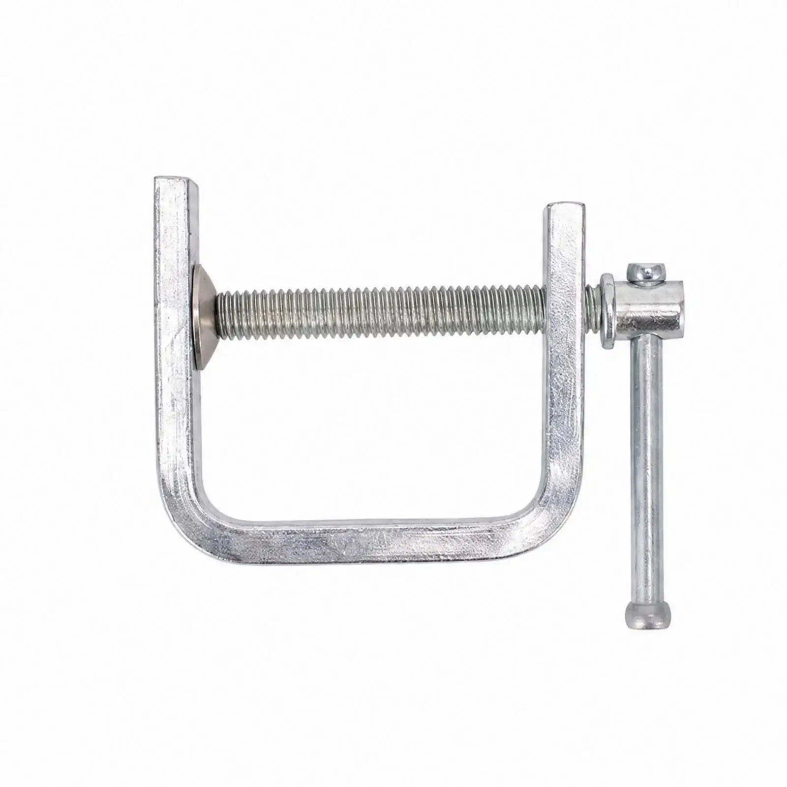 Chrome Flat Steel Clamp Fixture with Swivel Pad for Woodworking Carpentry Project Holding Tool
