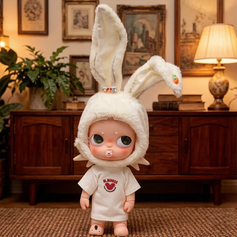 

Комплект одежды для куклы ZSIGA 20 см: шапка, футболка, платье с белым меховым воротником и наплечными элементами, для кукол 10 см