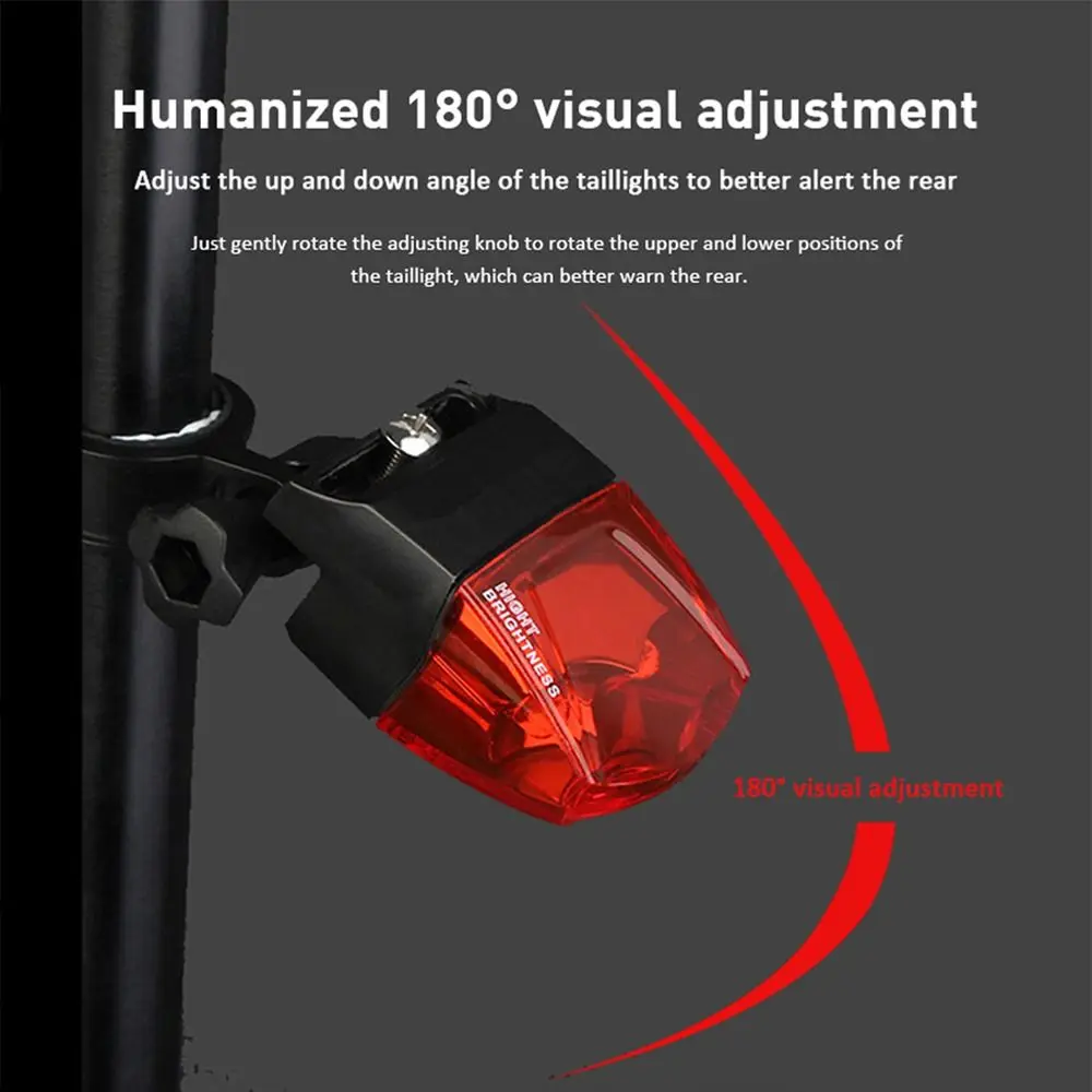 

Bicycle Equipment Waterproof Bicycle Tail Light Adjustable Universal Bike Rear Light Power Generate Panier Light