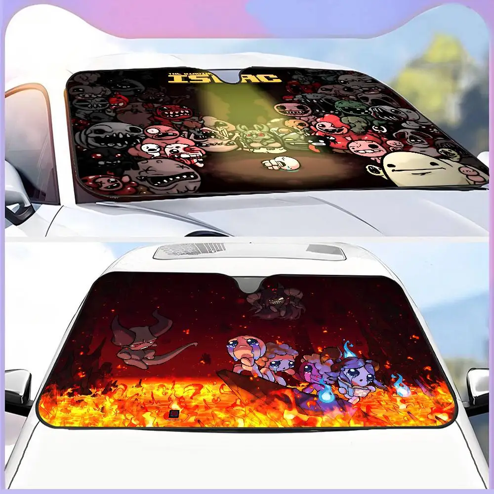 Hot Game The Binding Of Isaac Car Windshield Funny Sun Shade Foldable UV Ray Sun Visor Protector Sunshade for Front Window view 2