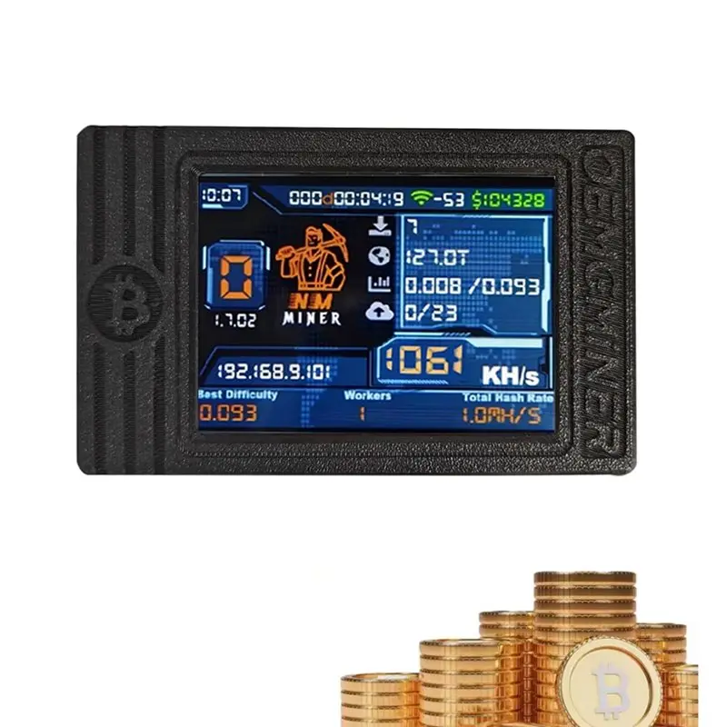 [NEWA76K!】 1061KH/S Nmminer Nerdminerv2 MAX BTC Solo Miner 2.8 Inch Color Display Bitcoin Crypto Solo Lottery Miner Nmminer A