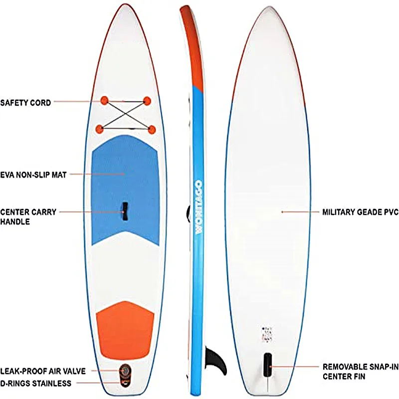 Wholesale Europe Warehouse Stand Up Buy ISUP Plastic Sea Surfboard Inflatable Fishing SUP Paddel Surf Paddle Board 11ft