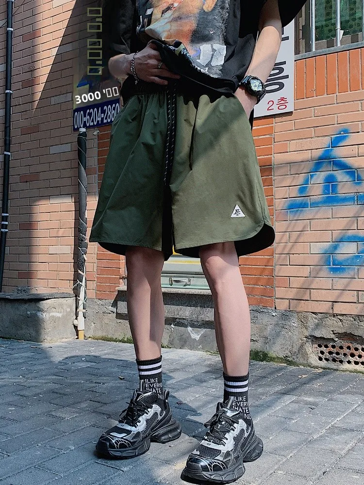 

Water-Resistant Summer orts Men's Outdoor Functional Trendy Loose Casual Pants Cool Sport Five-Quarter Middle Pants