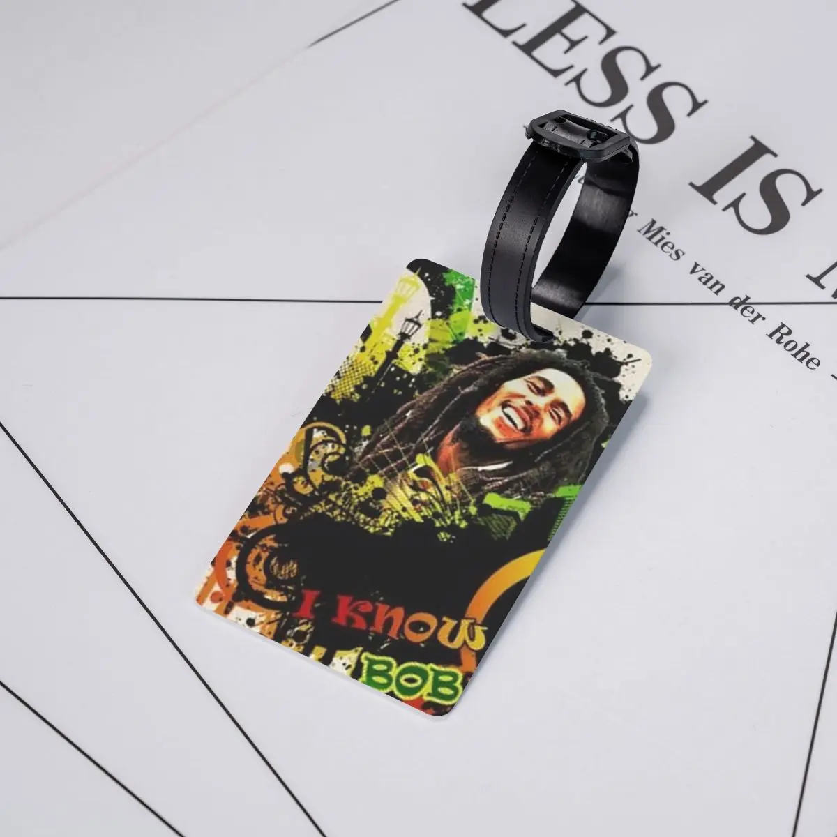 

Забавные бирки для багажа с Бобом Марли, аксессуары для чемоданов, этикетки для путешествий, держатели для багажных бирок, идентификаторы для имени и адреса