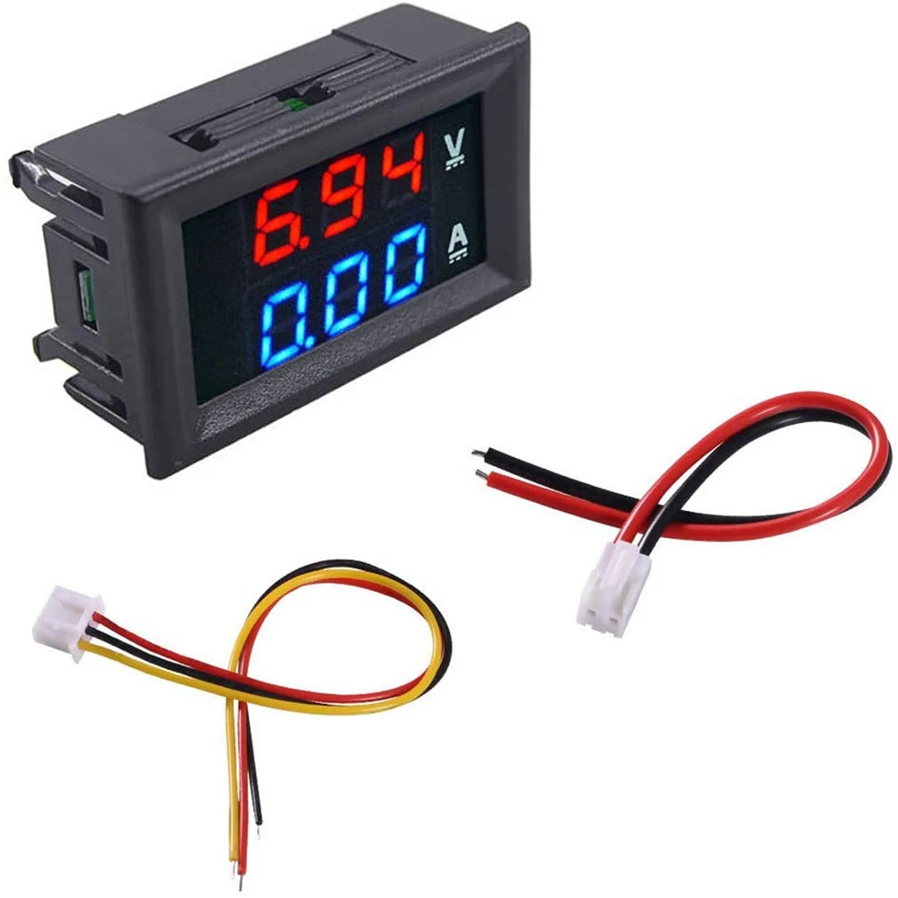 High Quality DC 100V 10A Voltmeter Ammeter Blue + Red LED Amp Dual Digital Volt Meter Gauge Voltage Detector Tester