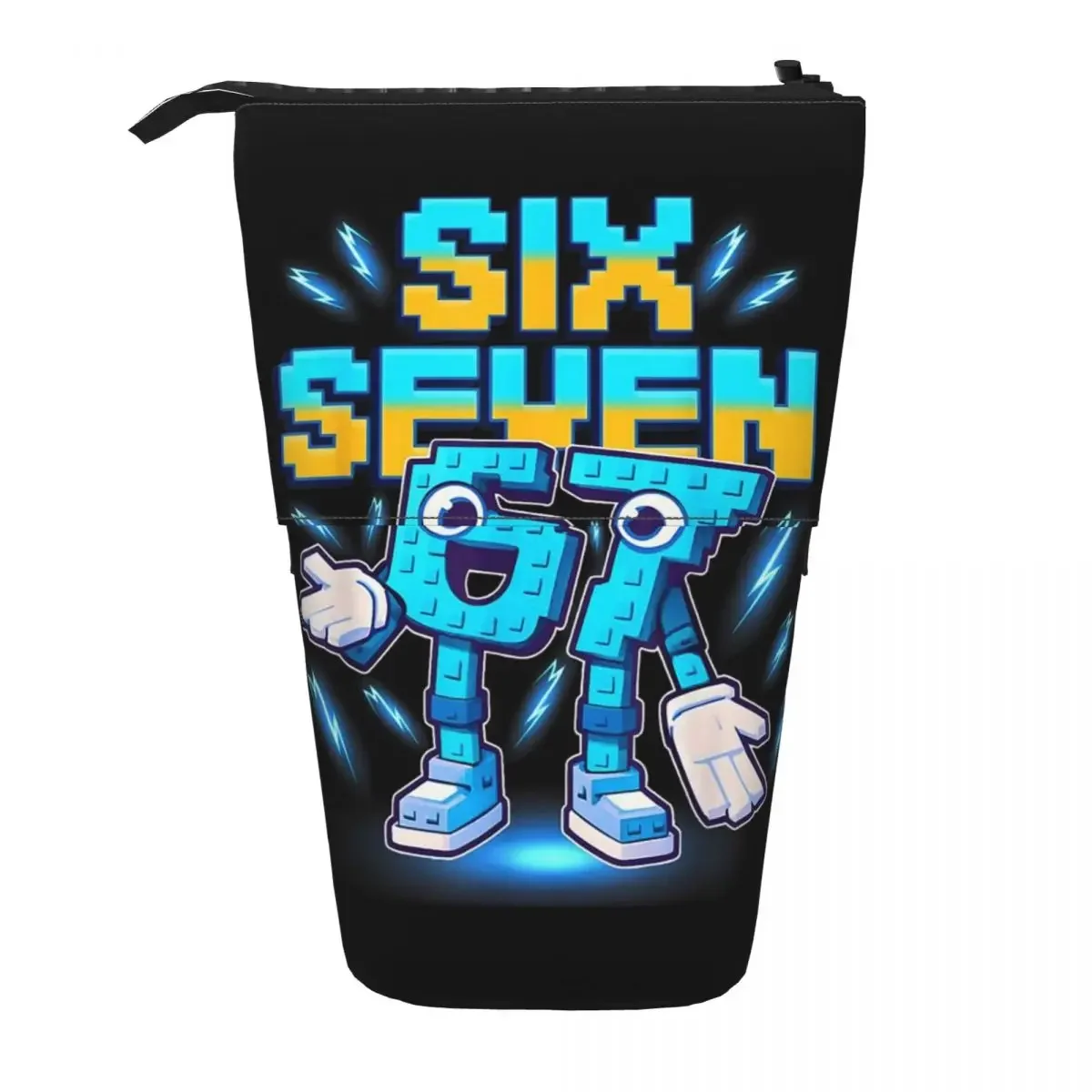 Colorful Number 67 Print  Reversible Pencil Case for Students Gifts Pen Box Pencil Bag Stationery Supplies Pen Holder Bag