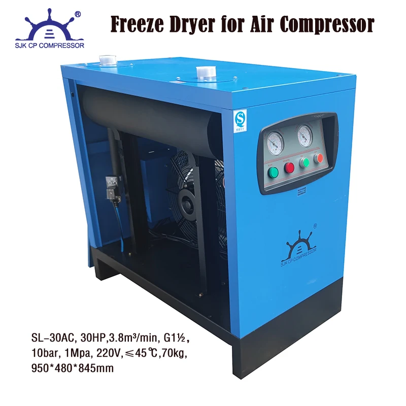 High-Pressure Refrigerated Air Dryer Freeze Type Dew Point 2-10 1.0MPa Working Pressure Screw Piston Compressors Metal Sanjian