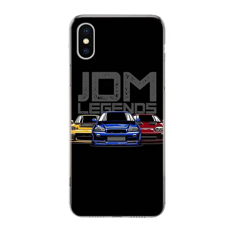 Крутой японский JDM спортивный автомобиль комикс Прозрачный чехол для iPhone 11 13 14 Pro 15 Pro Max 12 Mini SE 2020 XR X XS Max 7 8 Plus Funda C