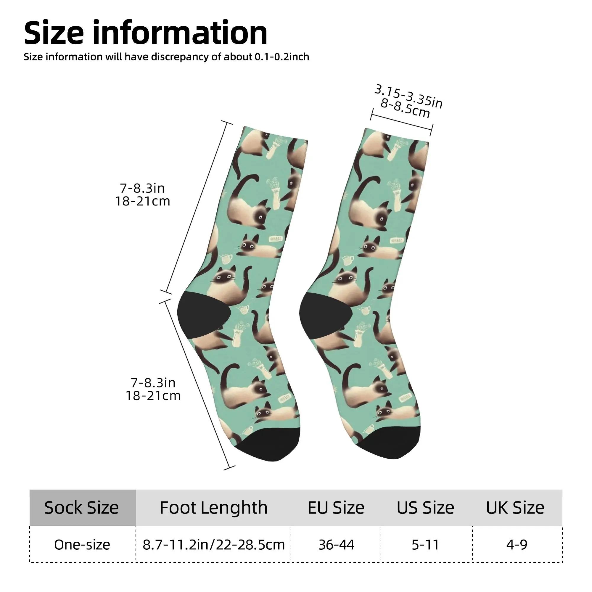 Bad Siamese Cats Knocking Stuff Over Stockings  Custom Gothic Socks Winter Non Slip Socks Adults Men Cycling Quality Socks