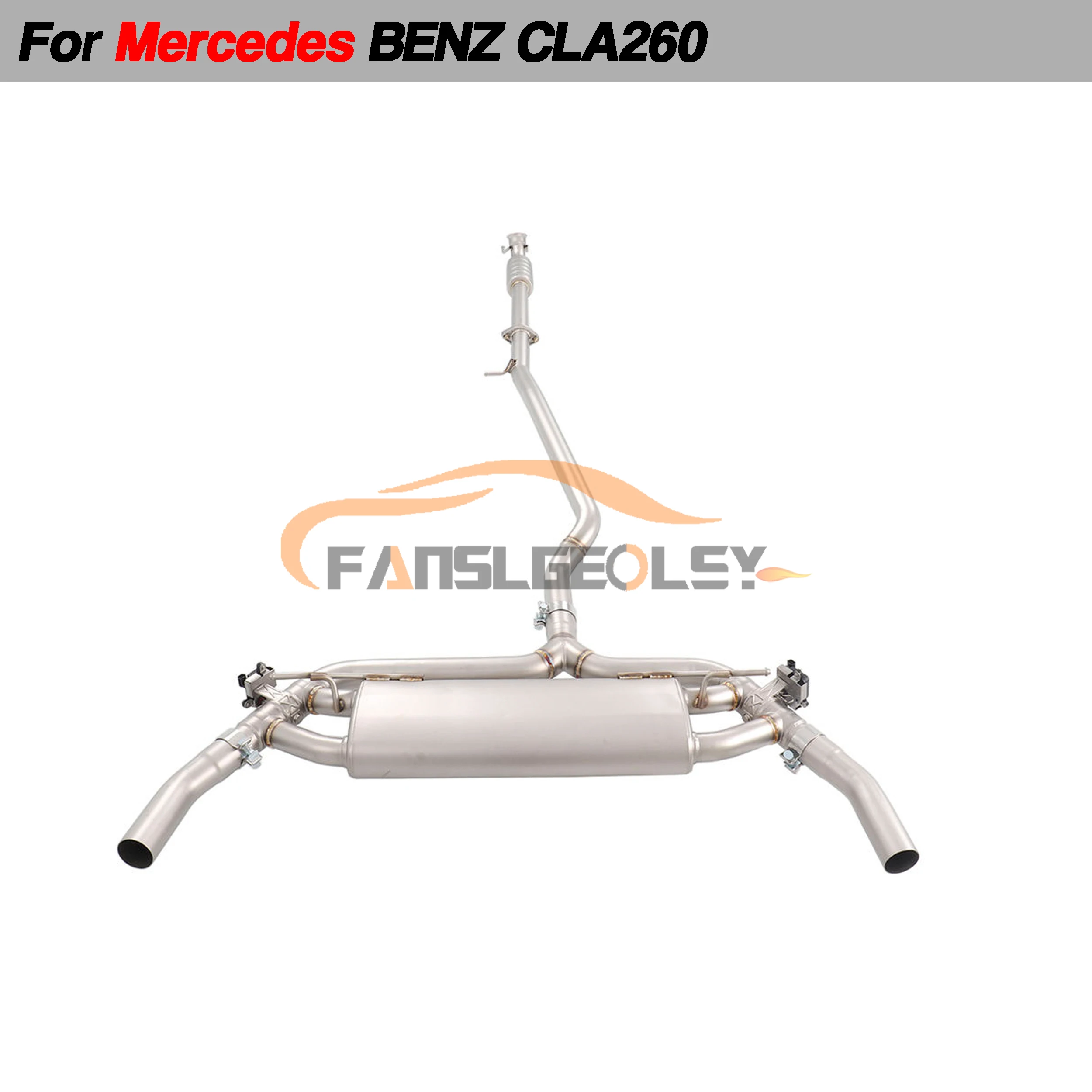 

For Mercedes-Benz CLA220 CLA250 CLA260 Stainless Catback Performance Exhaust System Valve Muffler Pipes Tuning exhaust assembly