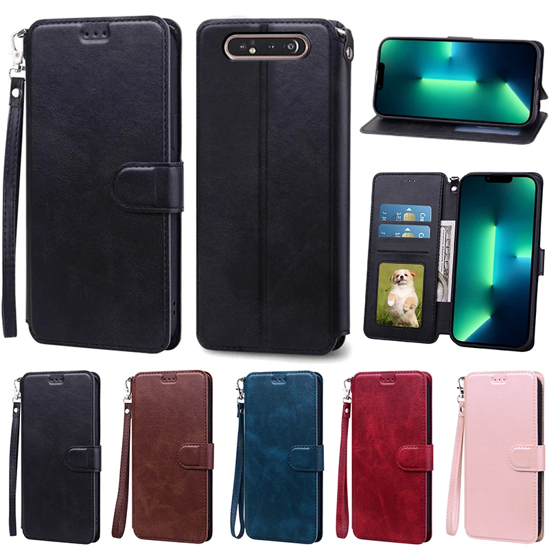 Leather Flip Case For Samsung Galaxy A80 Case Luxury Wallet Cover SIlicone Phone Cases For Samsung A80 A 80 A805F A805 SM-A805F