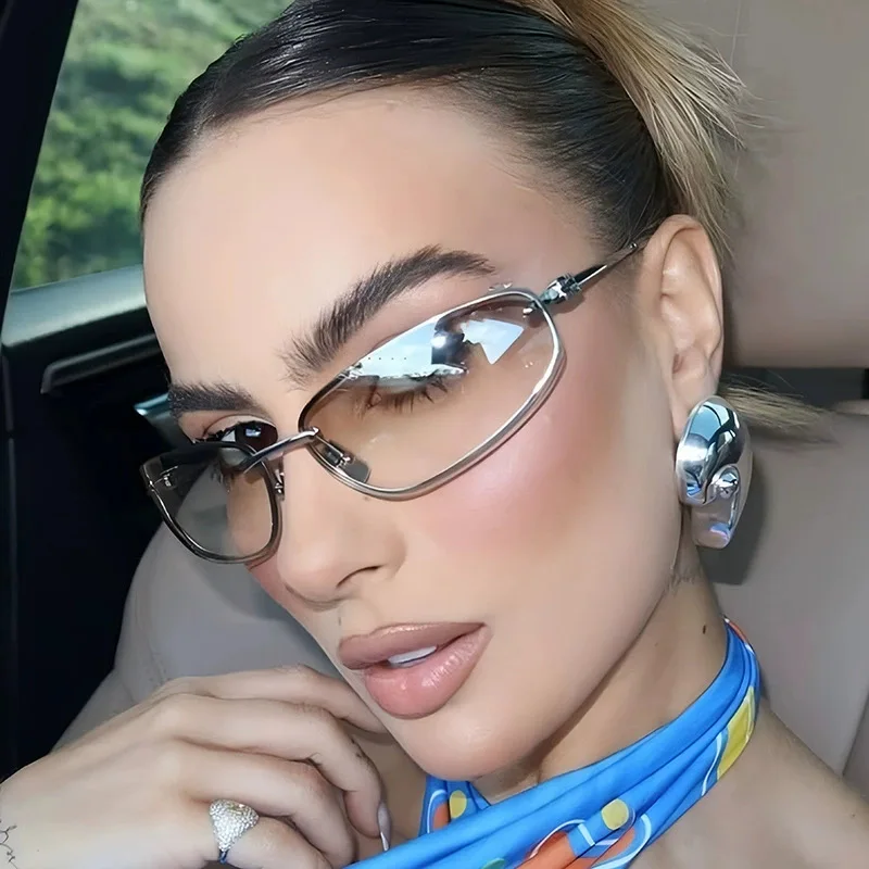

Retro high-end metal frame sunglasses, European and American Y2K style, trendy and sun-protective women's glasses