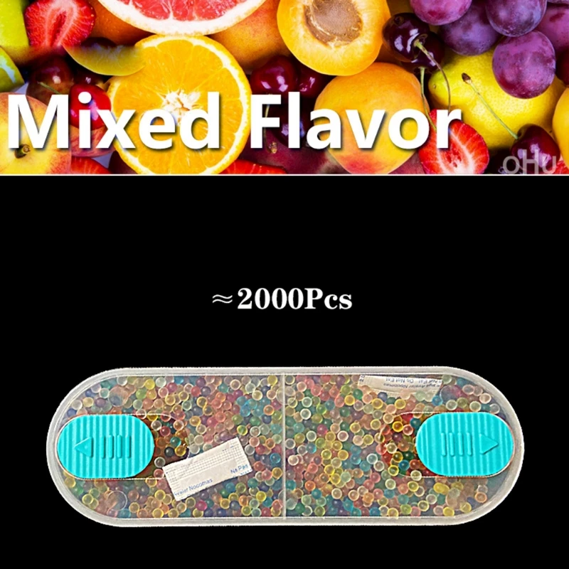 Portable Cigarette Filter  Box 2000pcs Bursting Beads Variety Fruit Flavor Crushballs Smoking Holder Accessories